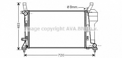 AVA QUALITY COOLING ms2363 -  Радиатор, охлаждение двигателя